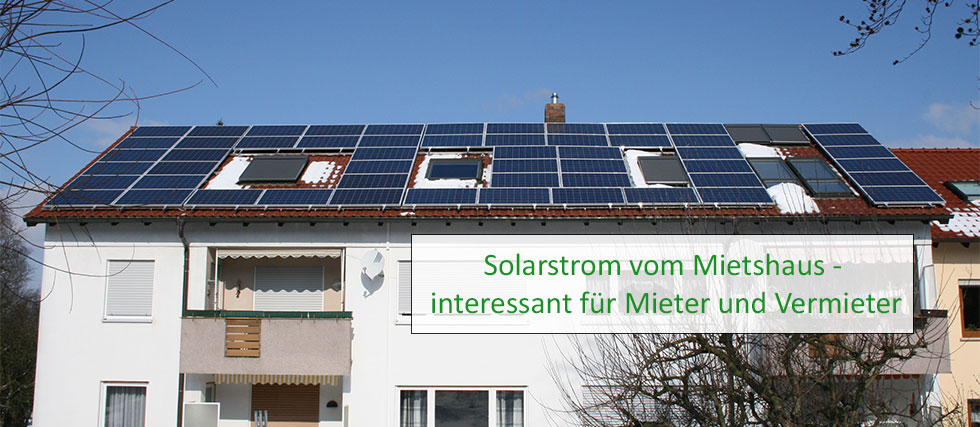 Photovoltaikanlage auf Mietshaus